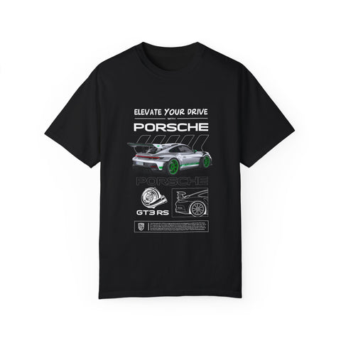 Elevate Your Drive Porsche Unisex T-Shirt - Sporty Graphic Tee for Car Enthusiasts