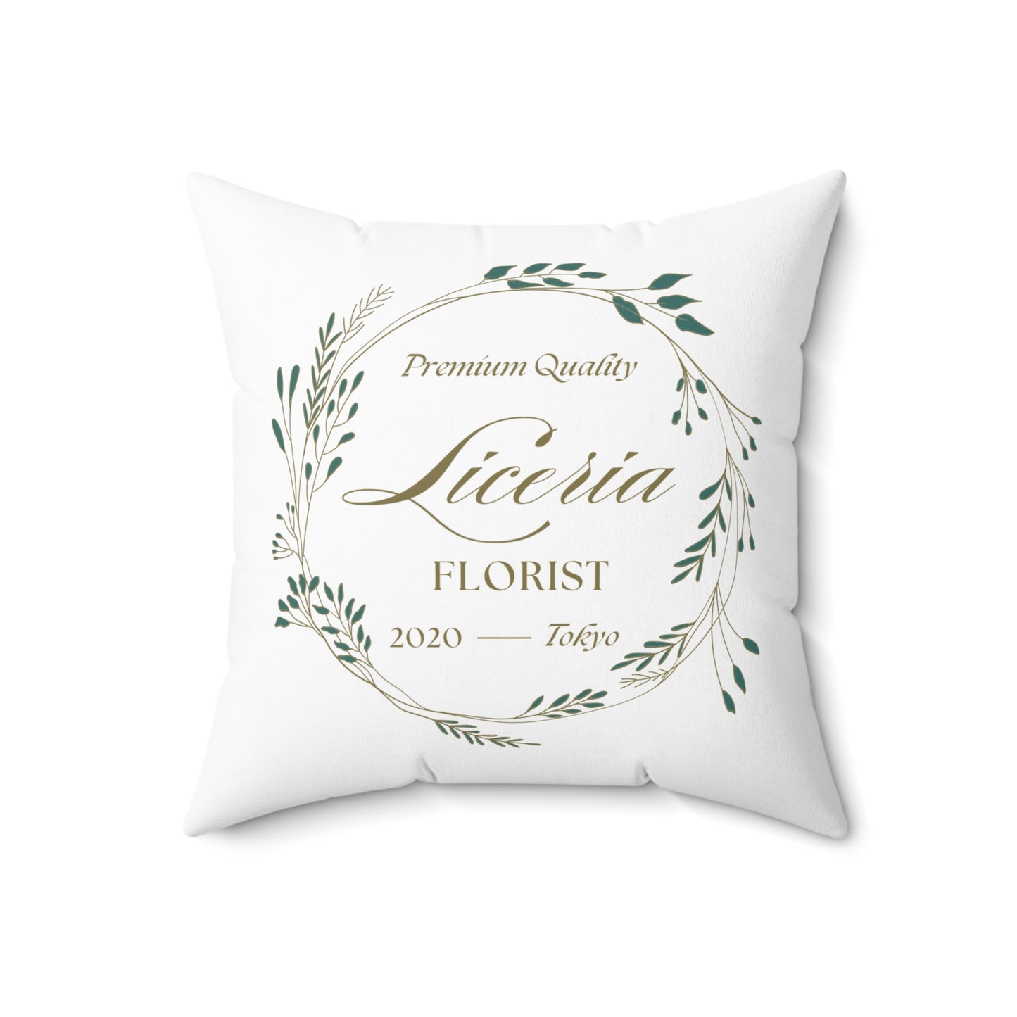 Elegant Floral Pillow for Florists - Customizable Spun Polyester Square Cushion