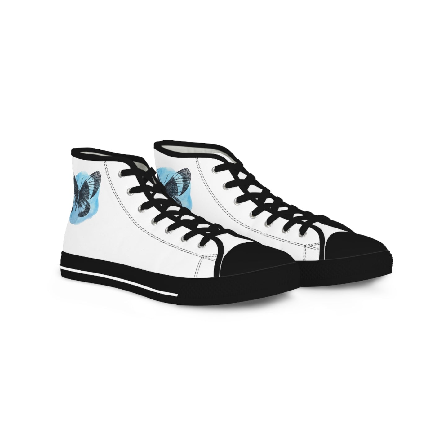 Artistic Butterfly High Top Sneakers for Men - Stylish and Comfortable Footwear