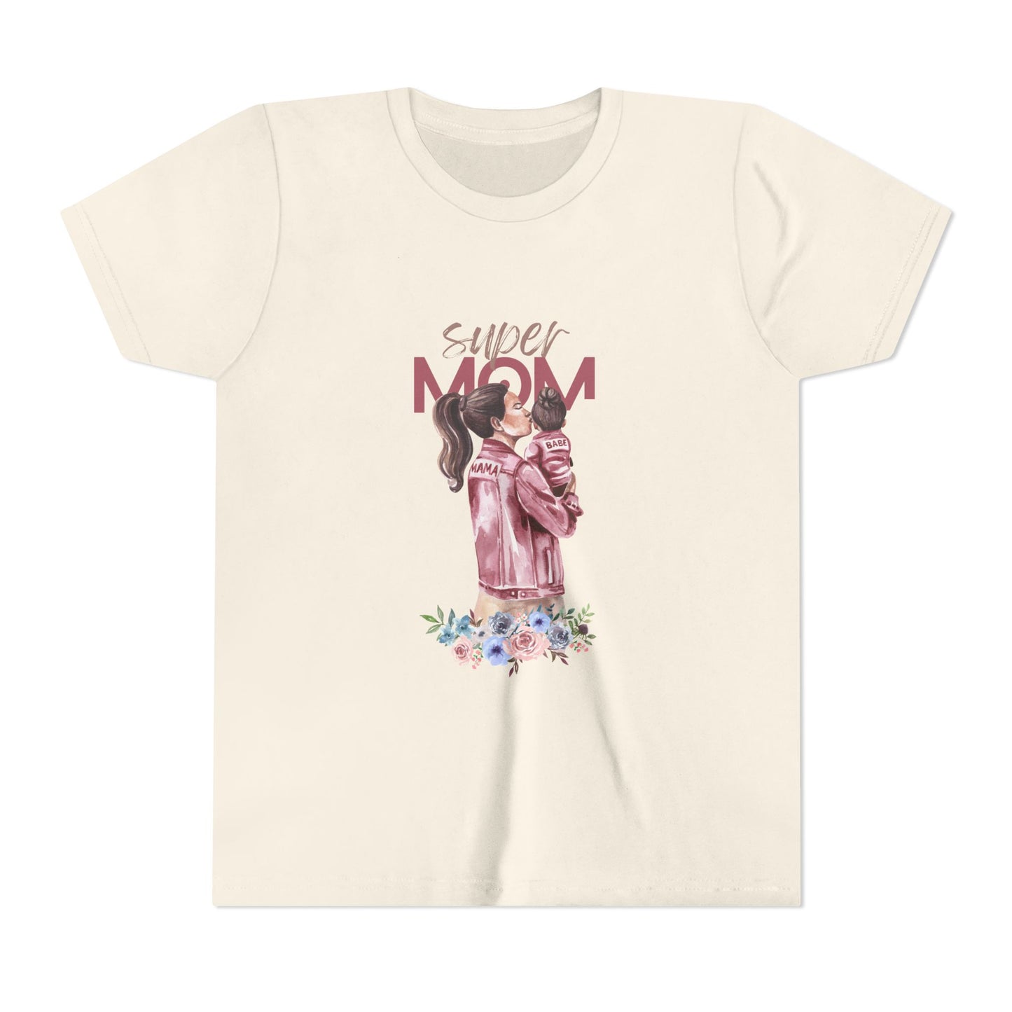 Super Mom Youth Short Sleeve Tee - Perfect Gift for Loving Moms