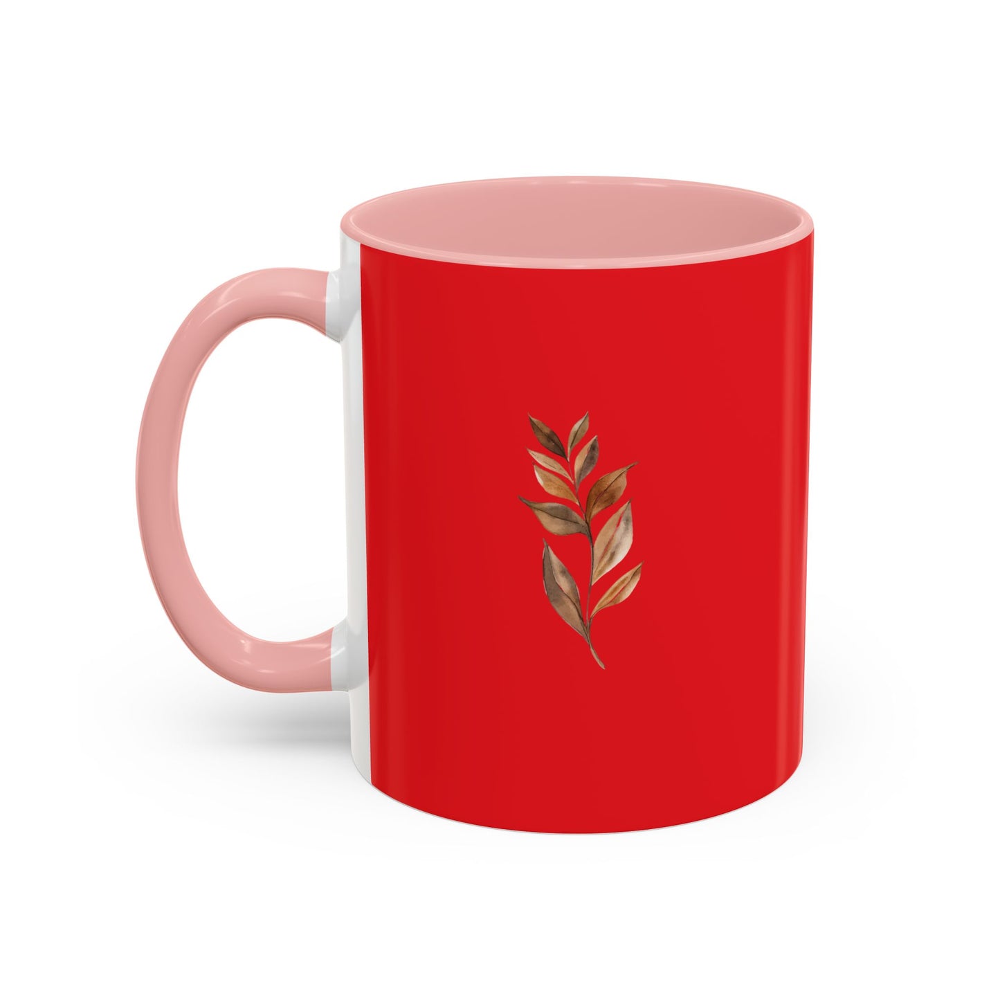 Vibrant Accent Coffee Mug with Leaf Design – Perfect for Home and Office