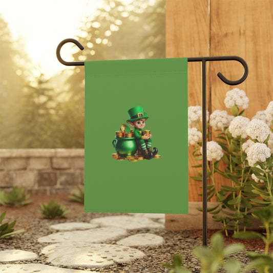 St. Patrick's Day Garden Banner with Leprechaun Design