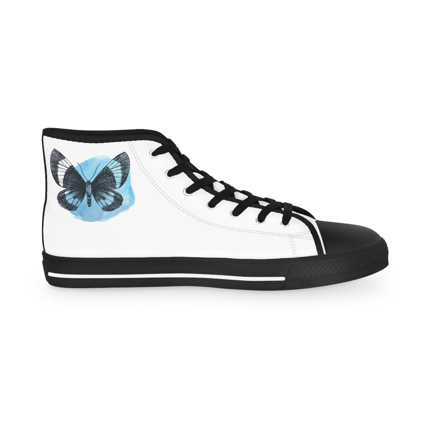 Artistic Butterfly High Top Sneakers for Men - Stylish and Comfortable Footwear