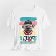 Funny Pug Team Tee - Unisex Short Sleeve Jersey T-Shirt