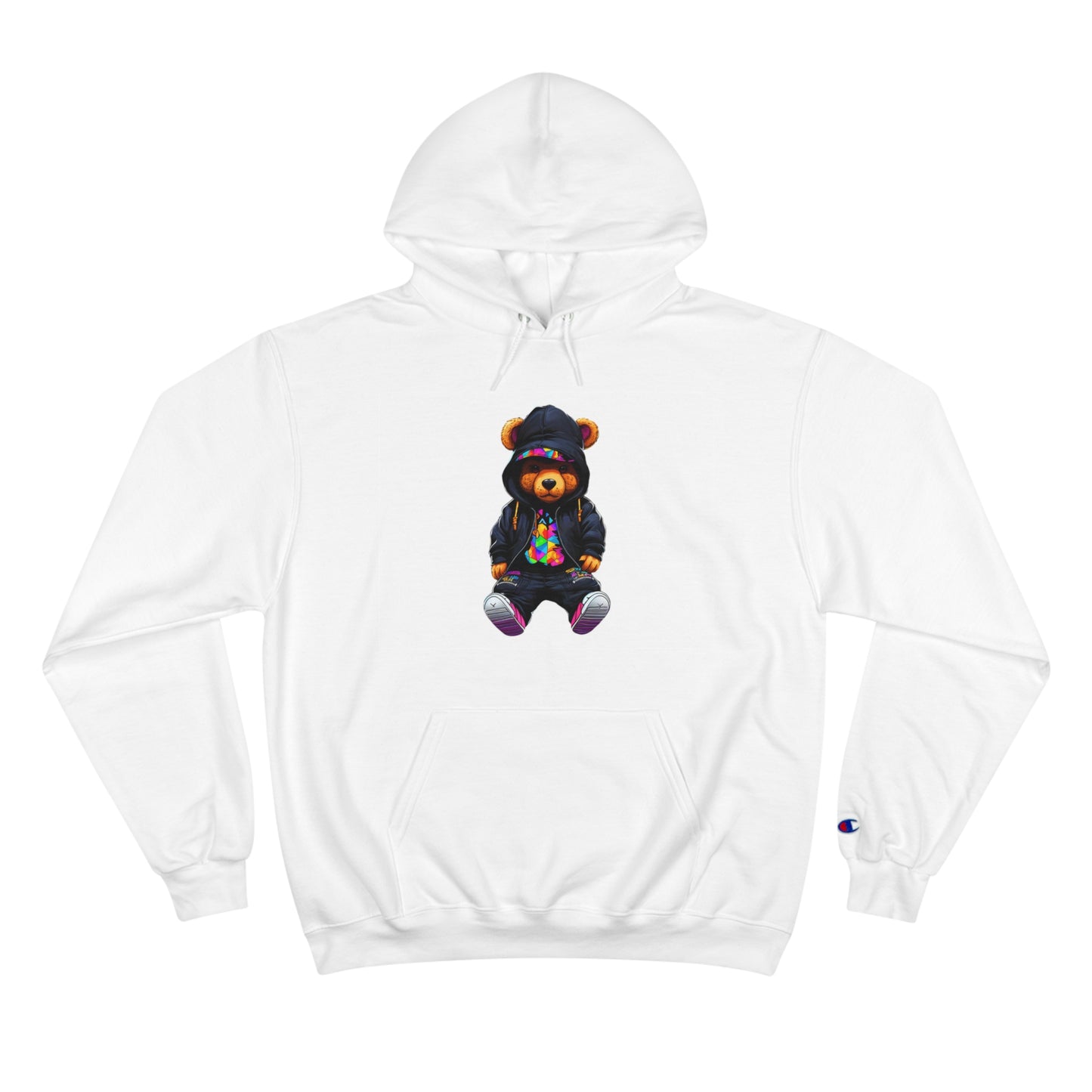 Cute Teddy Bear Champion Hoodie - Cozy Streetwear for Kids and Teens