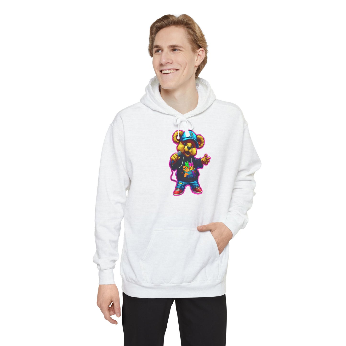 Colorful Bear Graphic Unisex Hoodie - Streetwear Style