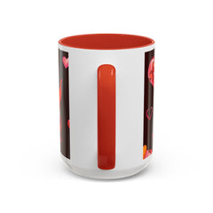 Valentine's Gnome Coffee Mug - Cute 11oz & 15oz Accent Mug with Hearts