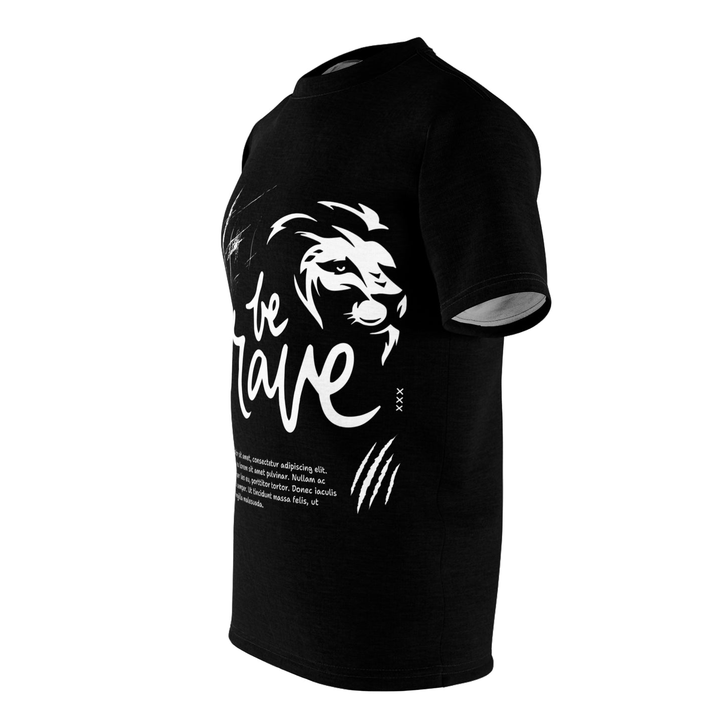 Inspirational Lion Graphic Unisex Tee - 'Be Brave'