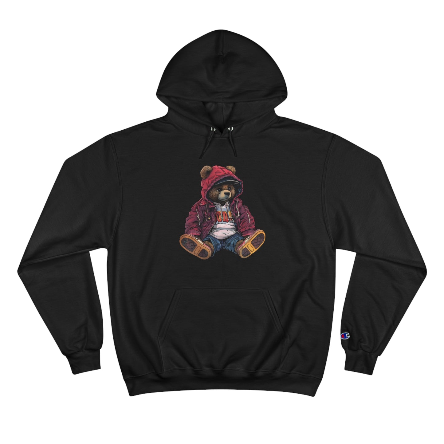 Cute Bear Champion Hoodie - Cozy Streetwear for Animal Lovers