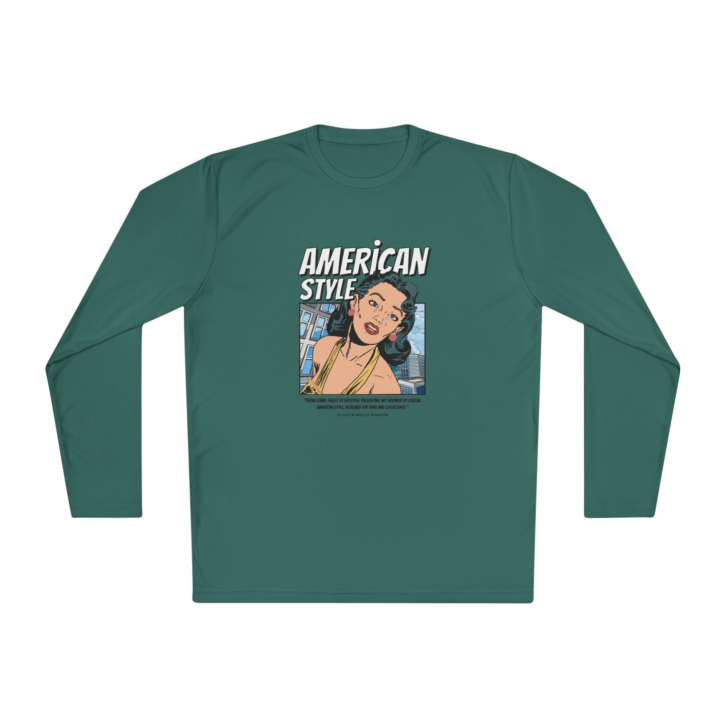 Vintage American Style Unisex Lightweight Long Sleeve Tee