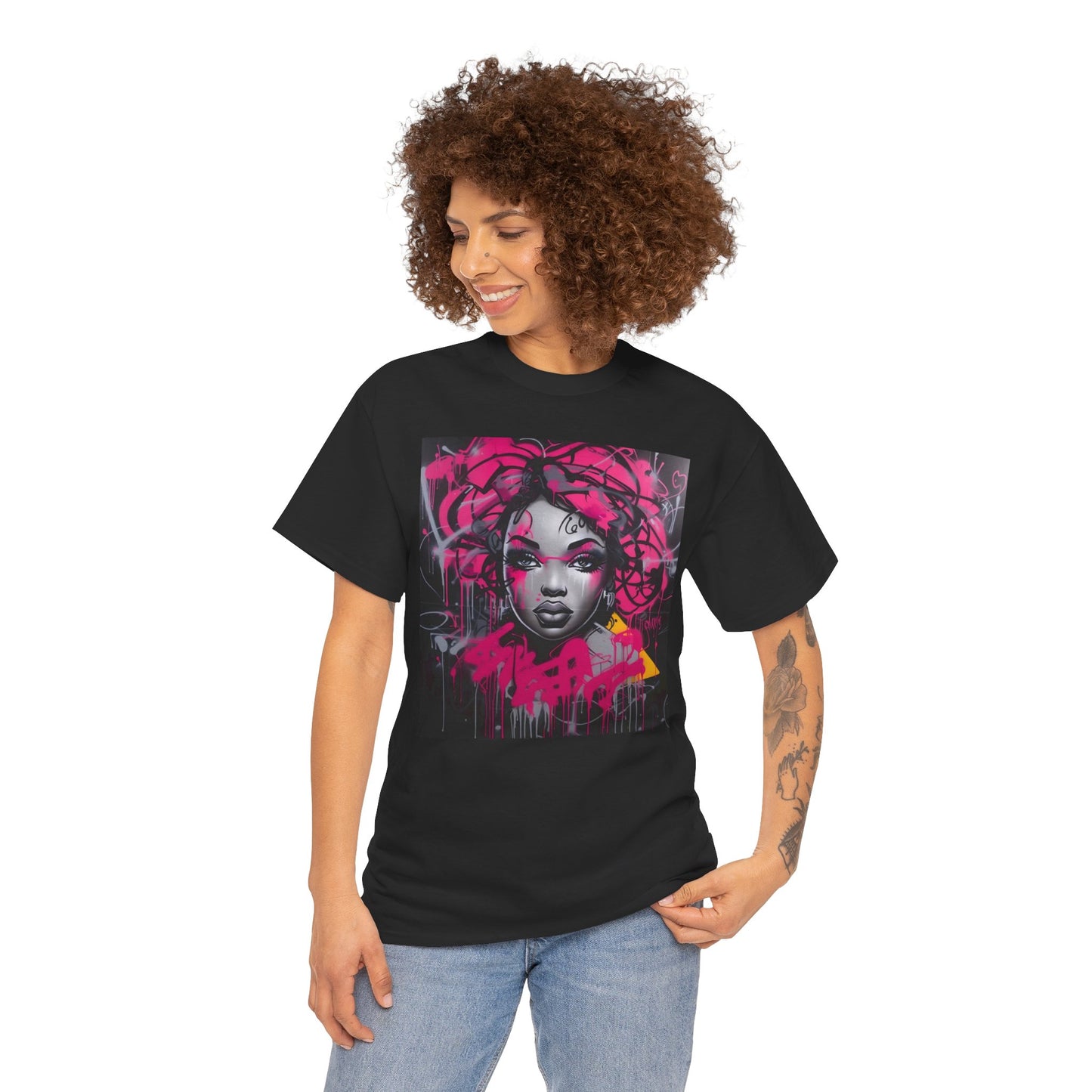 Graffiti Art Unisex Heavy Cotton Tee - Street Style T-Shirt