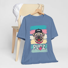 Funny Pug Team Tee - Unisex Short Sleeve Jersey T-Shirt