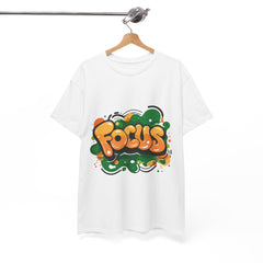 Focus Unisex Heavy Cotton Tee – Motivational Graphic Tee for Everyday Wear