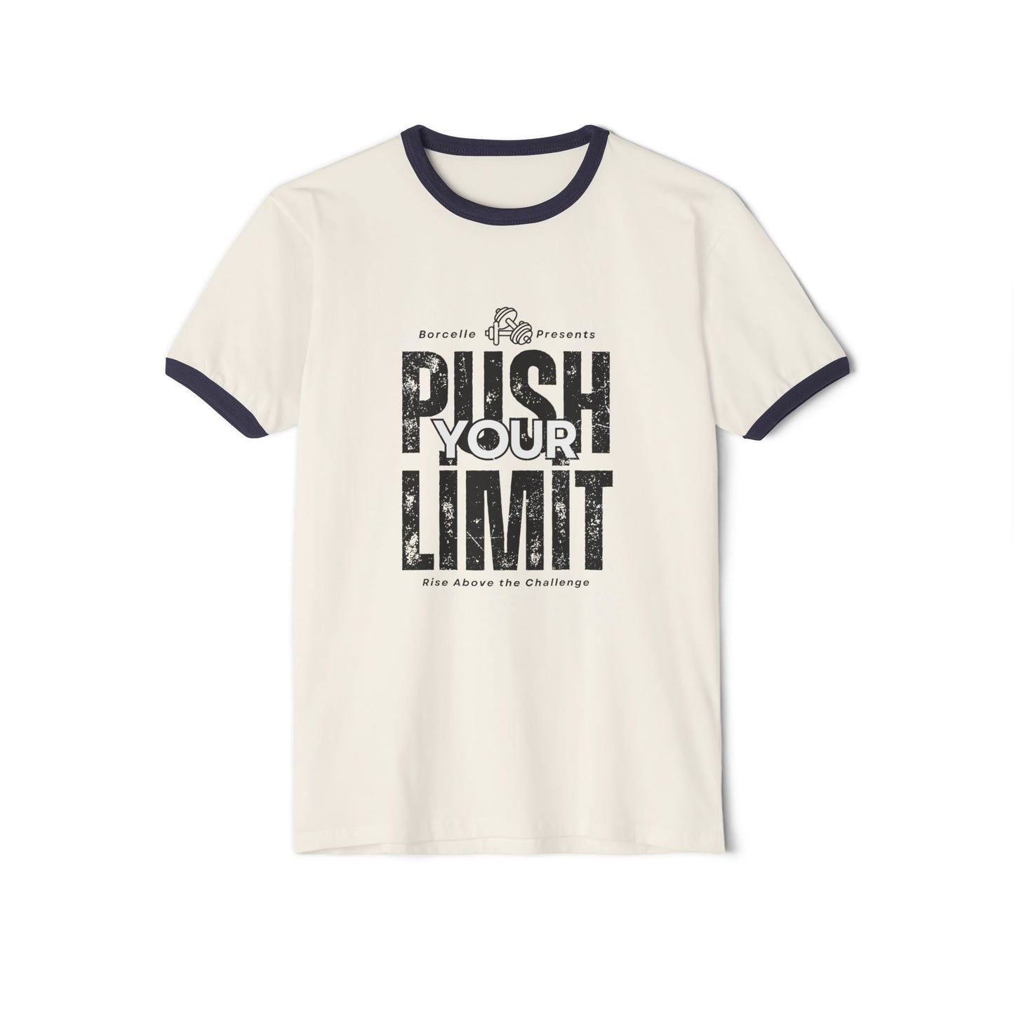 Motivational Ringer T-Shirt - "Push Your Limit" for Fitness Enthusiasts