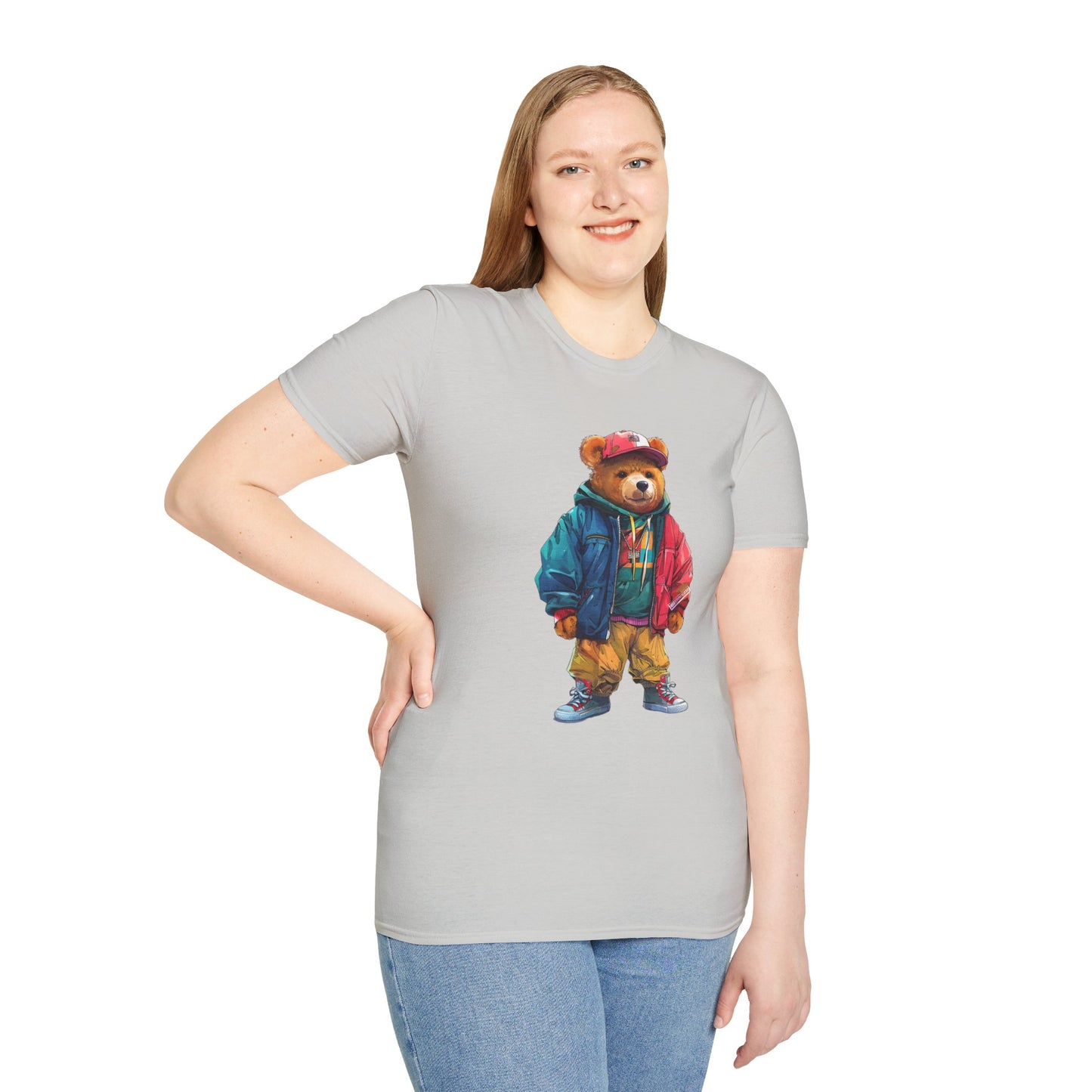 Vintage Vibe Bear Graphic Unisex Softstyle T-Shirt