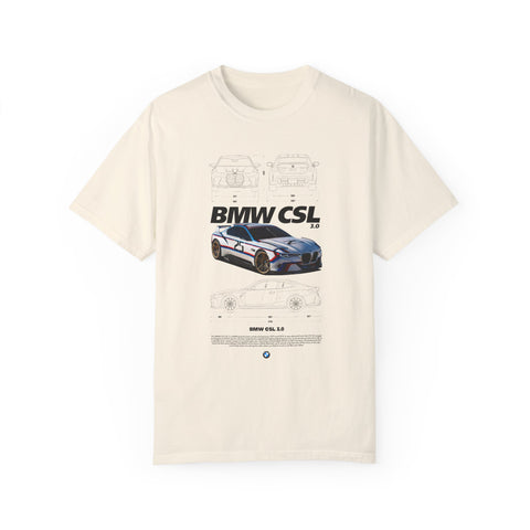 BMW CSL Unisex Garment-Dyed T-Shirt | Car Enthusiast Apparel