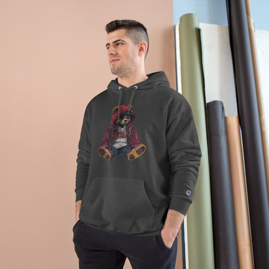 Cute Bear Champion Hoodie - Cozy Streetwear for Animal Lovers