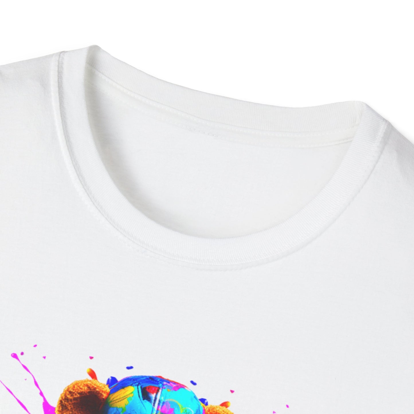 Vibrant Bear Graphic Unisex Softstyle T-Shirt - Perfect for Casual Wear and Gifts