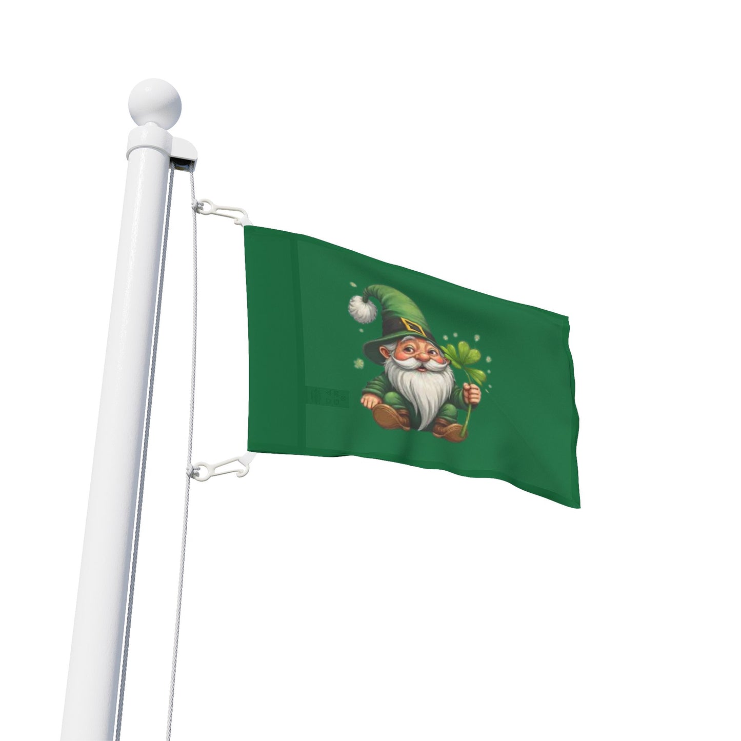 St. Patrick's Day Gnome Flag - Lucky Clover Decor