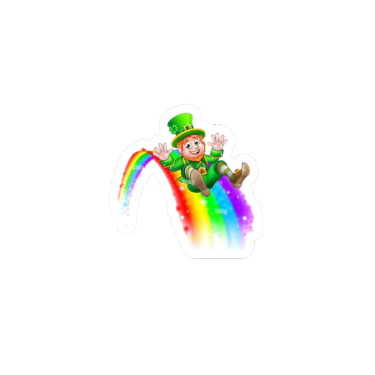 Leprechaun Rainbow Kiss-Cut Stickers | Fun St. Patrick's Day Decor