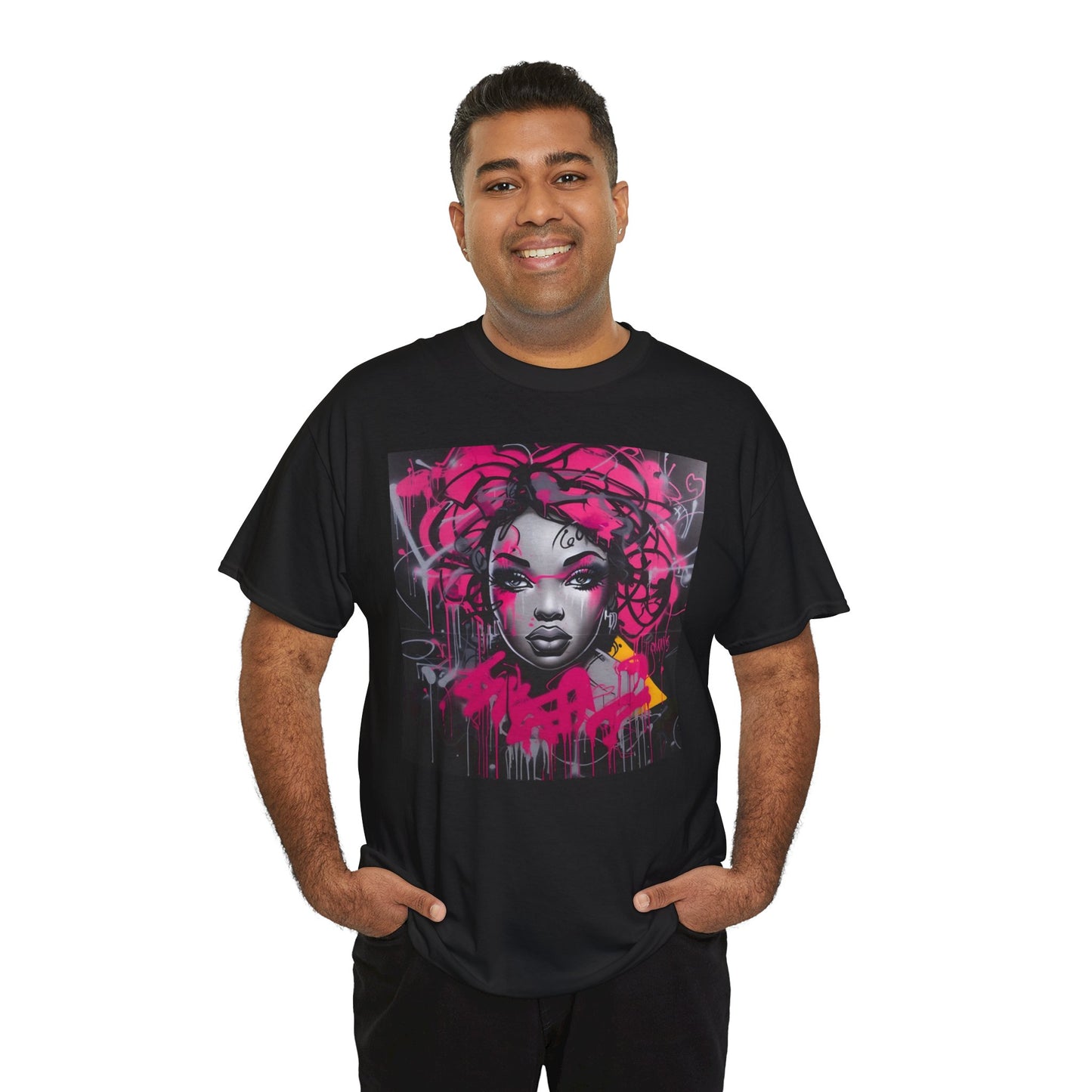 Graffiti Art Unisex Heavy Cotton Tee - Street Style T-Shirt