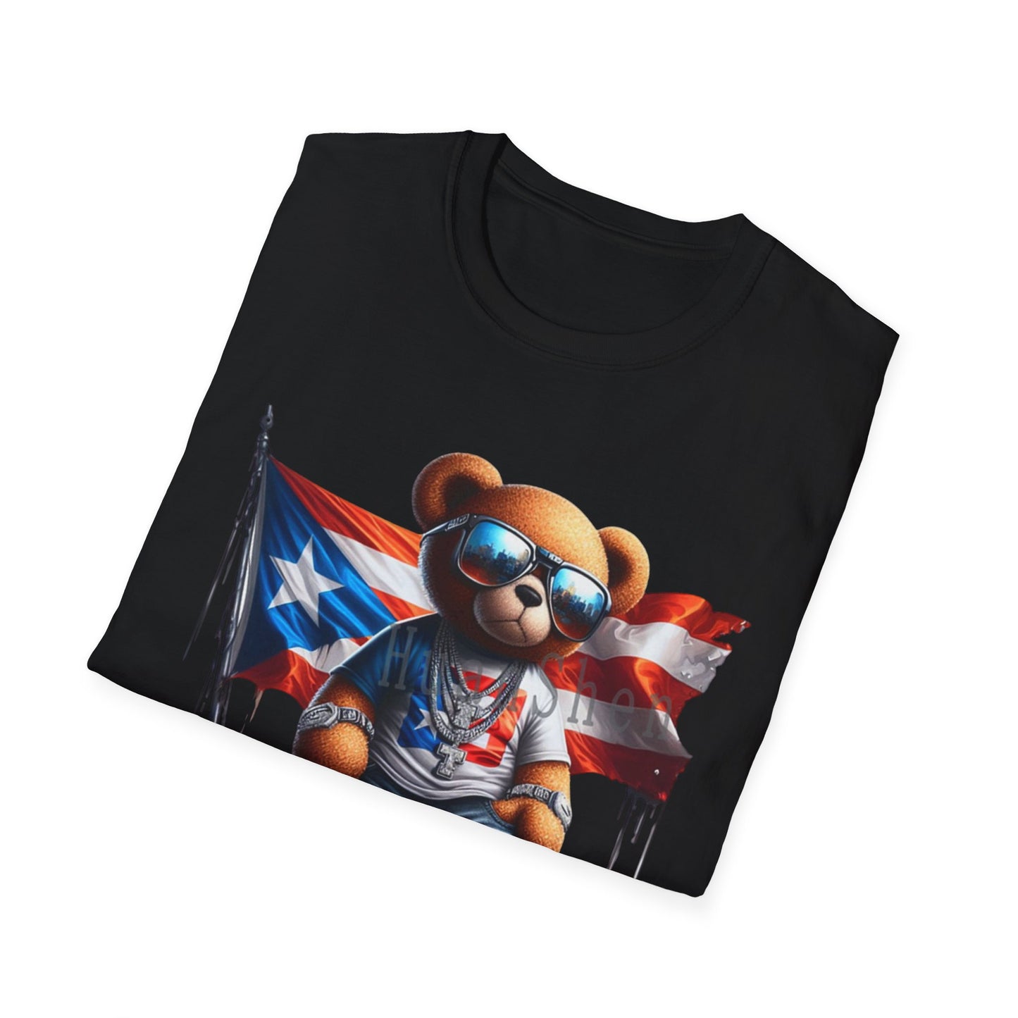 Cool Teddy Bear Graphic Unisex Softstyle T-Shirt