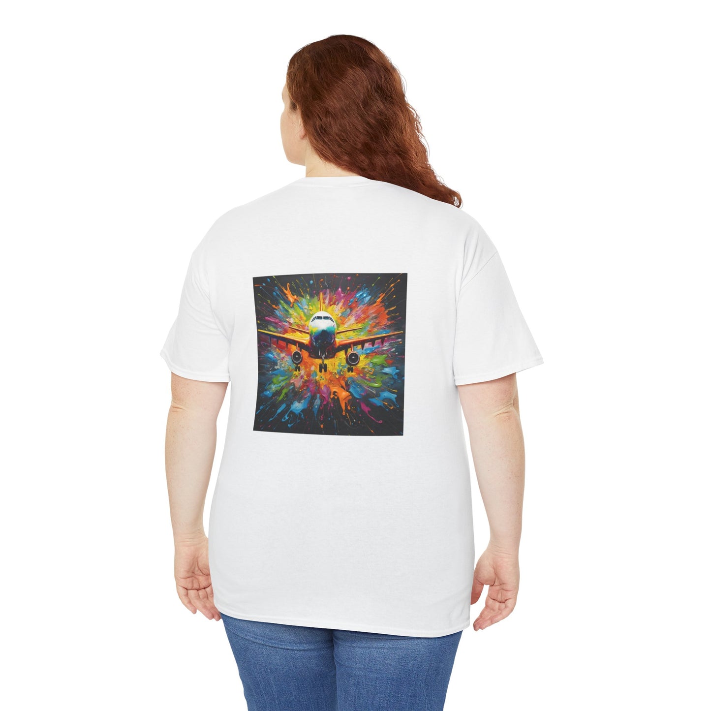 Vibrant Unisex Heavy Cotton Tee - Colorful Music & Travel Art