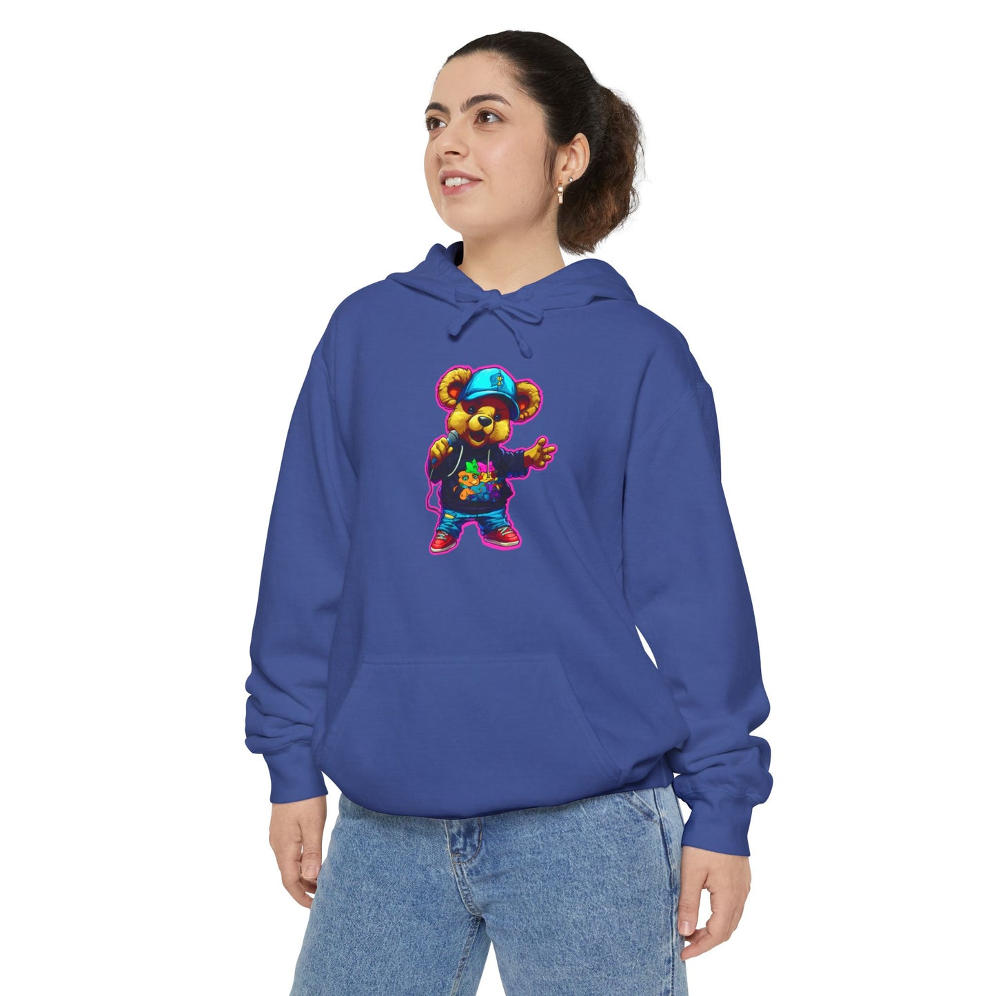 Colorful Bear Graphic Unisex Hoodie - Streetwear Style