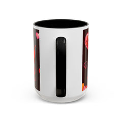 Valentine's Gnome Coffee Mug - Cute 11oz & 15oz Accent Mug with Hearts