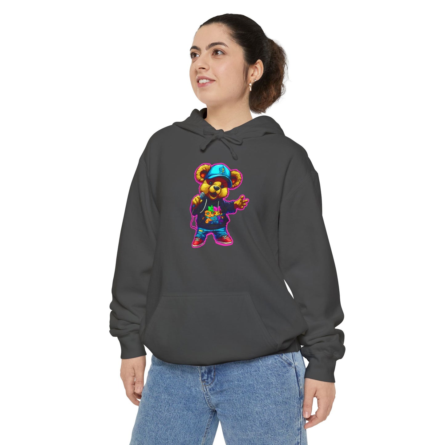 Colorful Bear Graphic Unisex Hoodie - Streetwear Style