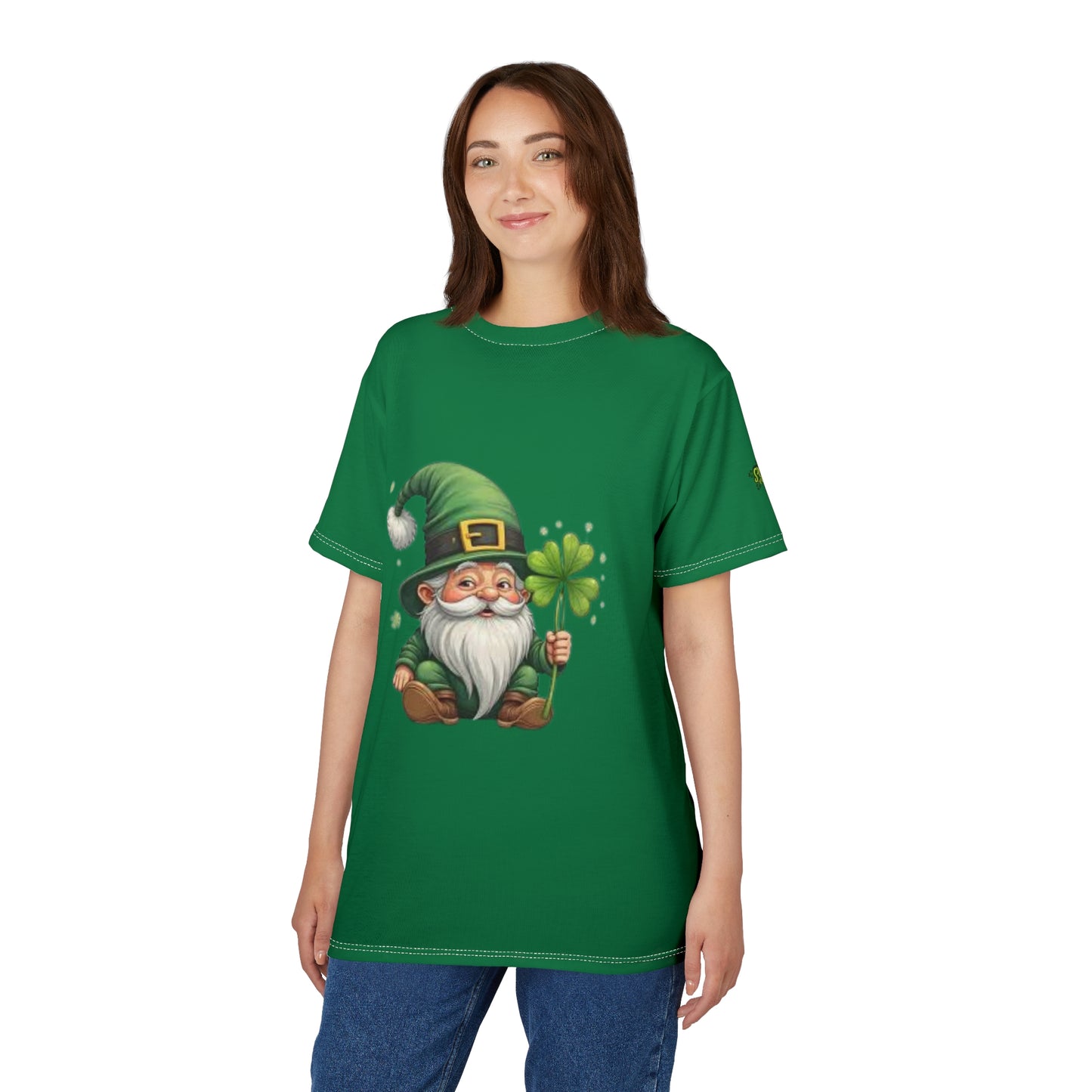 St. Patrick's Day Gnome Unisex Cut & Sew Tee