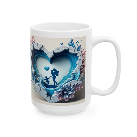 Artistic Floral Ceramic Mug - 11oz & 15oz - Perfect Gift for Nature Lovers