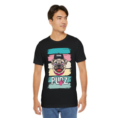 Funny Pug Team Tee - Unisex Short Sleeve Jersey T-Shirt