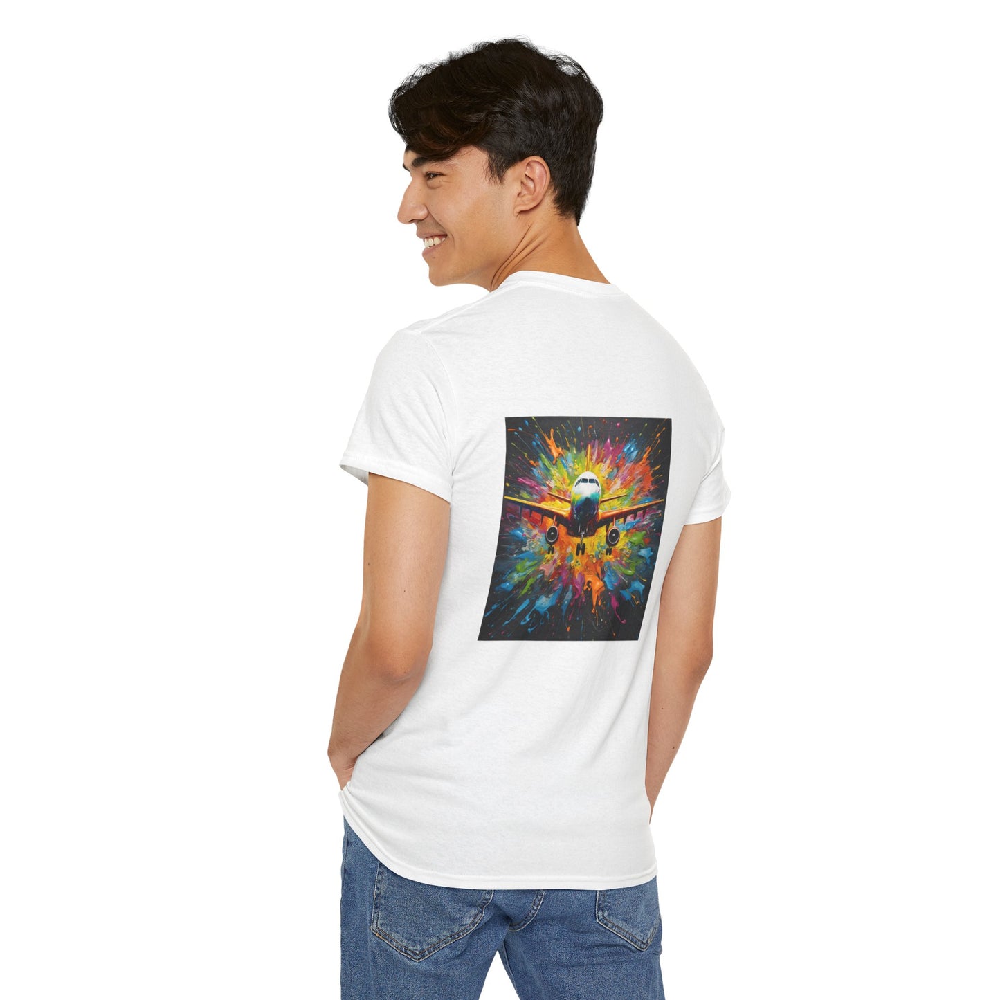 Vibrant Unisex Heavy Cotton Tee - Colorful Music & Travel Art