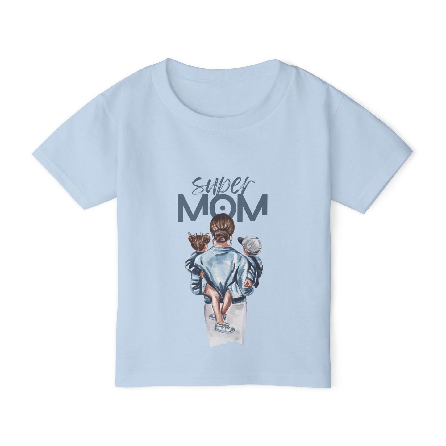 Super Mom Toddler T-Shirt - Cute & Comfy Heavy Cotton Tee for Little Ones