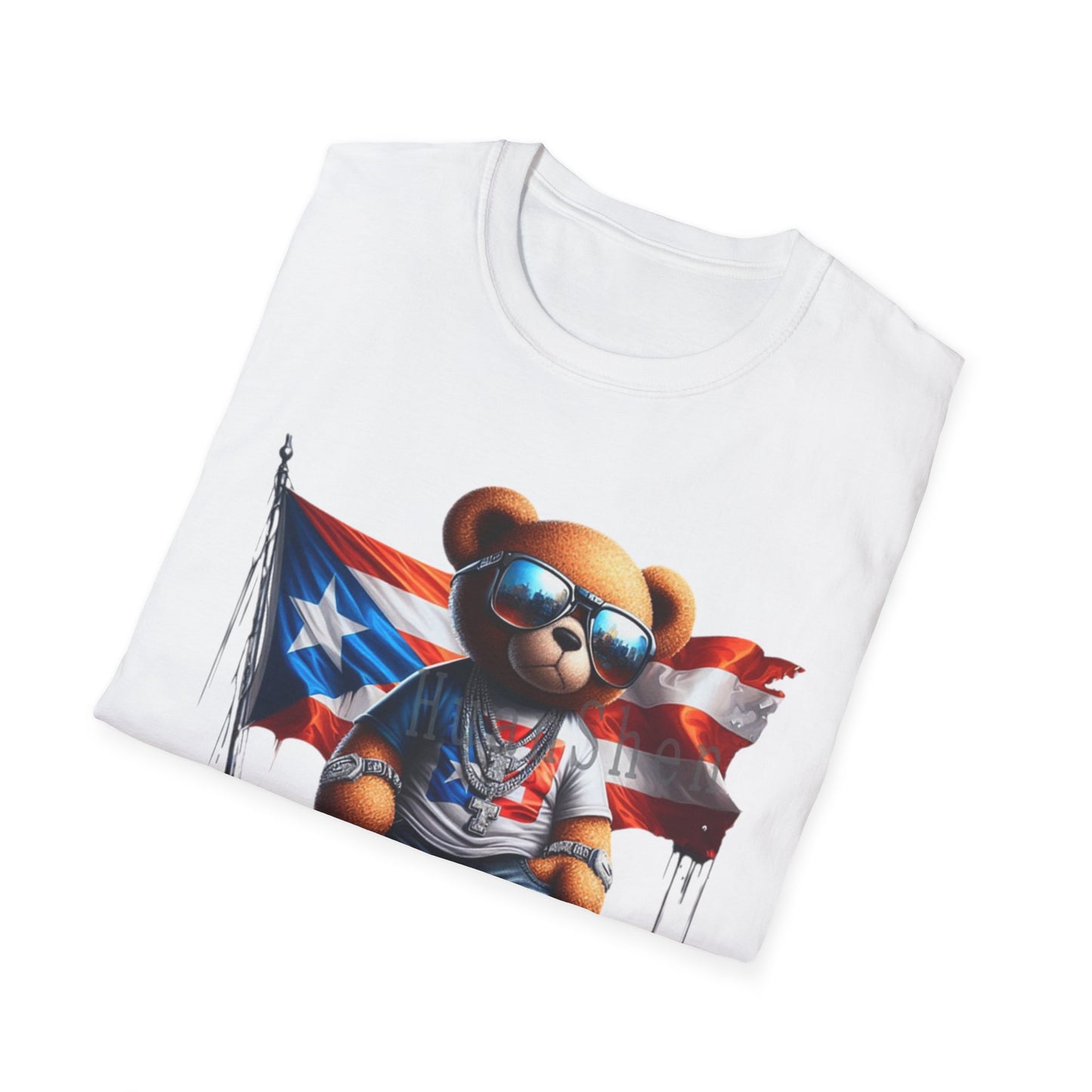 Cool Teddy Bear Graphic Unisex Softstyle T-Shirt