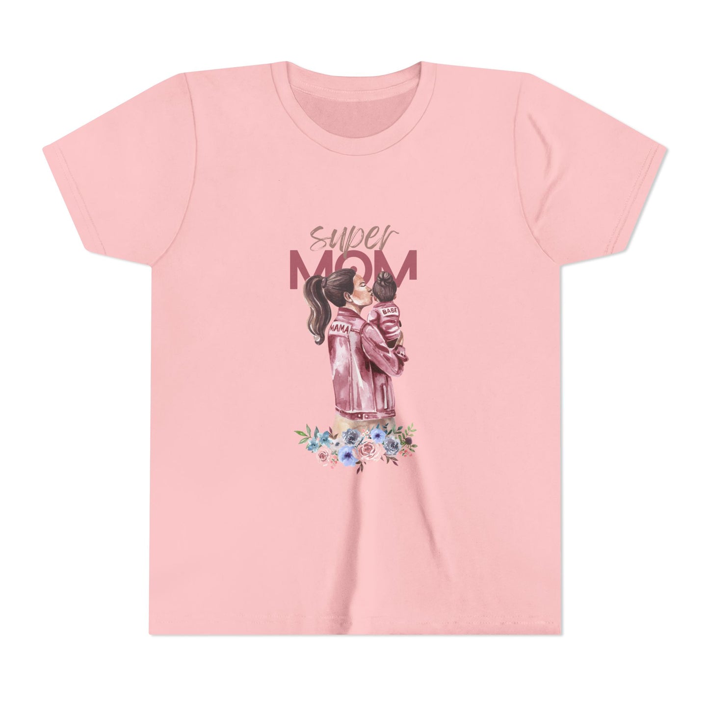 Super Mom Youth Short Sleeve Tee - Perfect Gift for Loving Moms