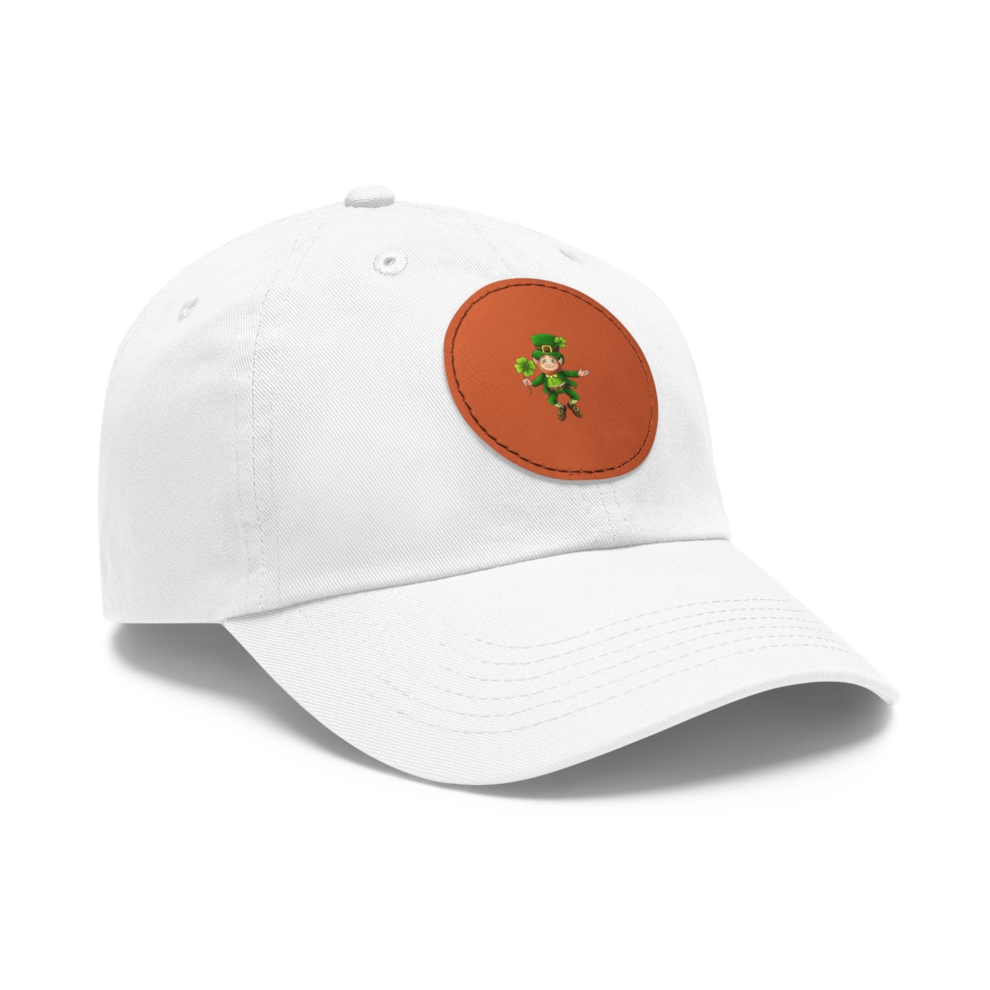 Lucky Leprechaun Dad Hat with Leather Patch