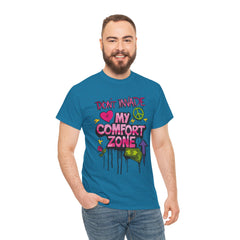 Don't Invade My Comfort Zone Unisex Heavy Cotton Tee - Fun and Edgy Graphic T-Shirt for Self-Expression