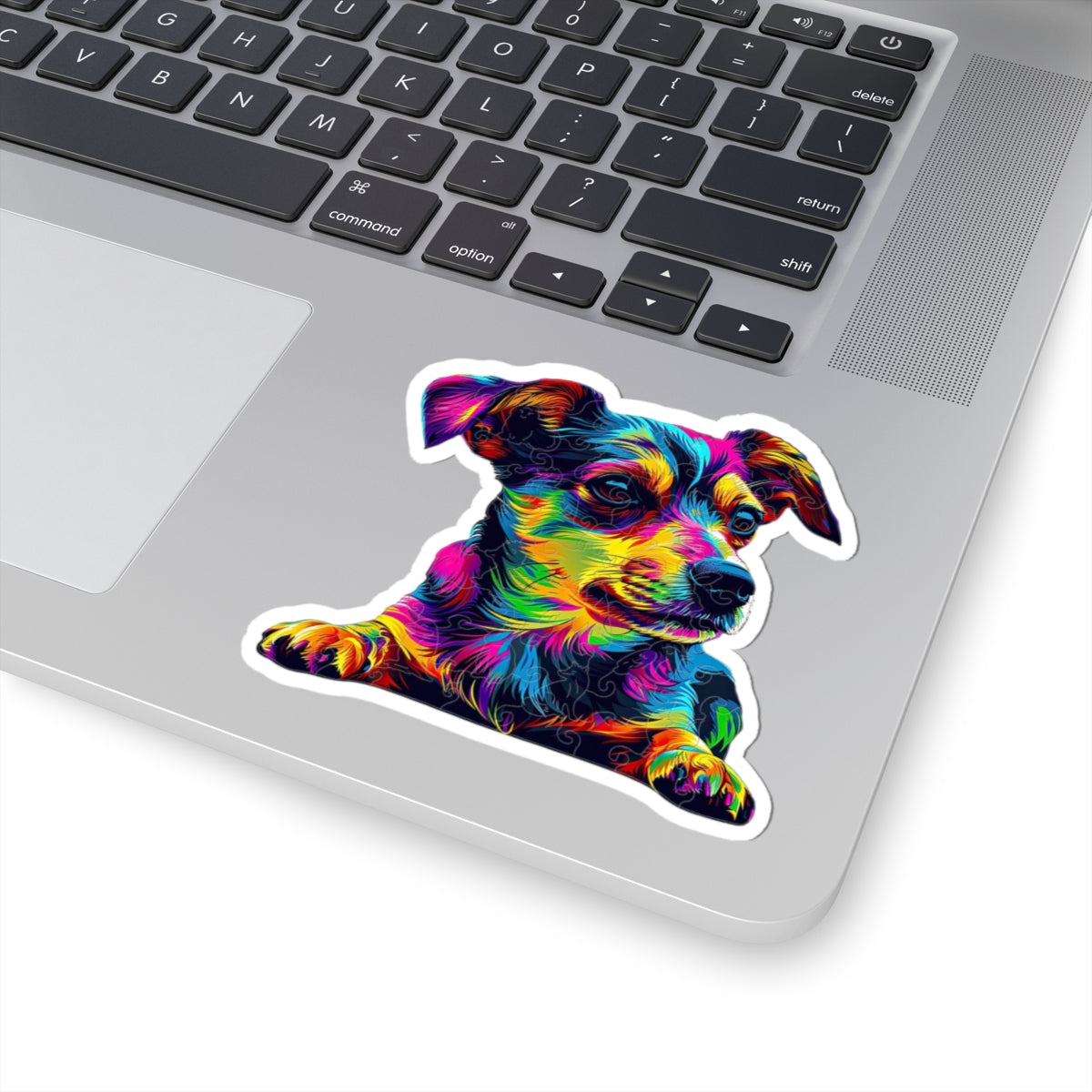 Vibrant Dog Kiss-Cut Stickers - Colorful Pet Art for Dog Lovers