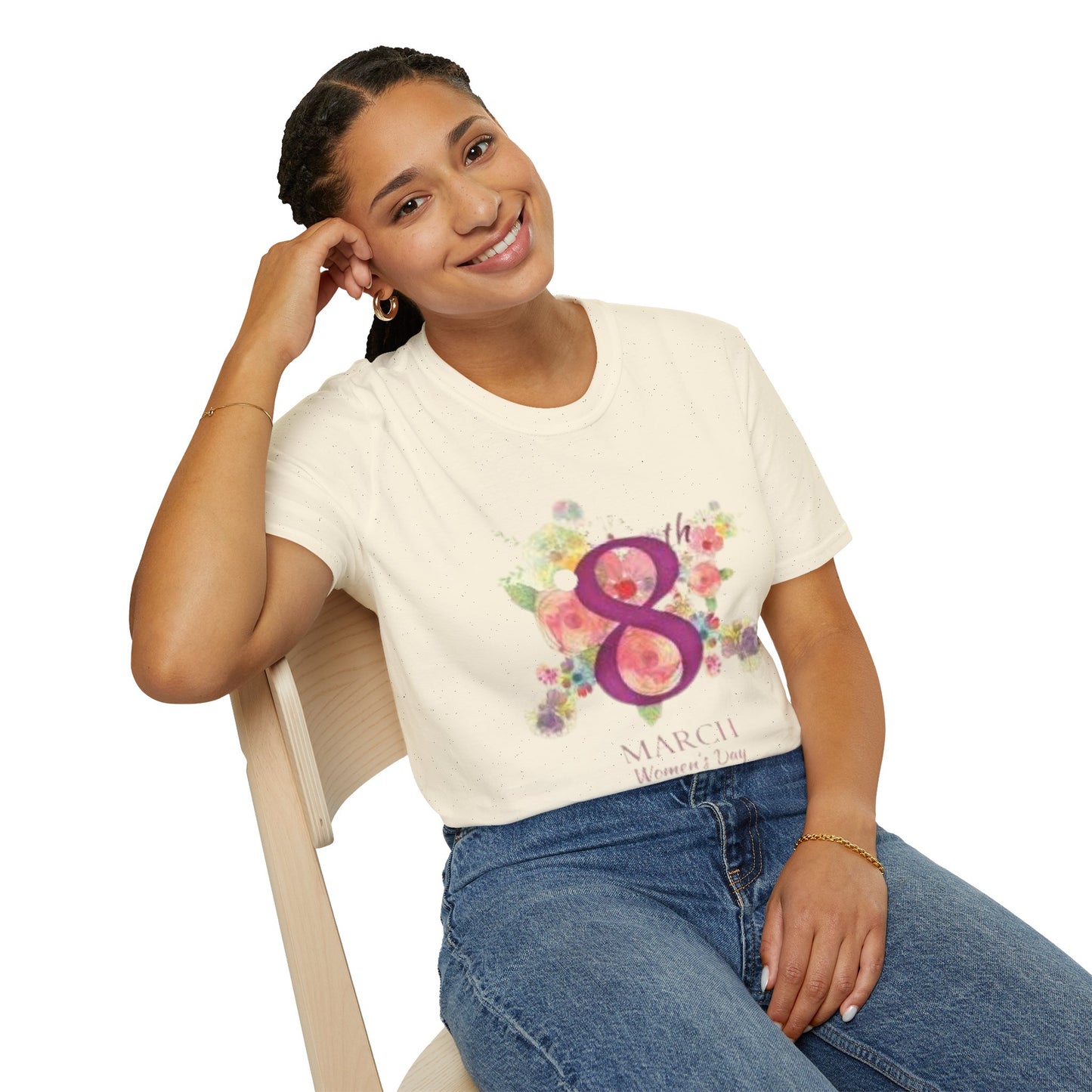 Women’s Day Floral T-Shirt - Celebrate 8th March with Style