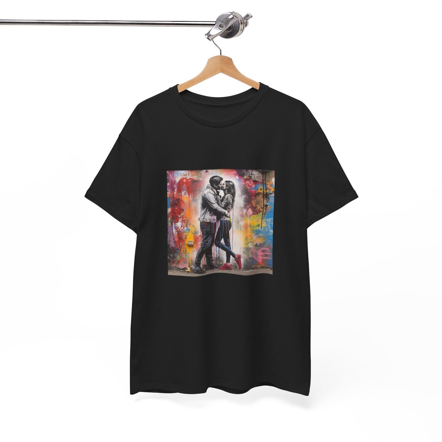 Love in Color Unisex Heavy Cotton Tee - Modern Art Graphic T-Shirt