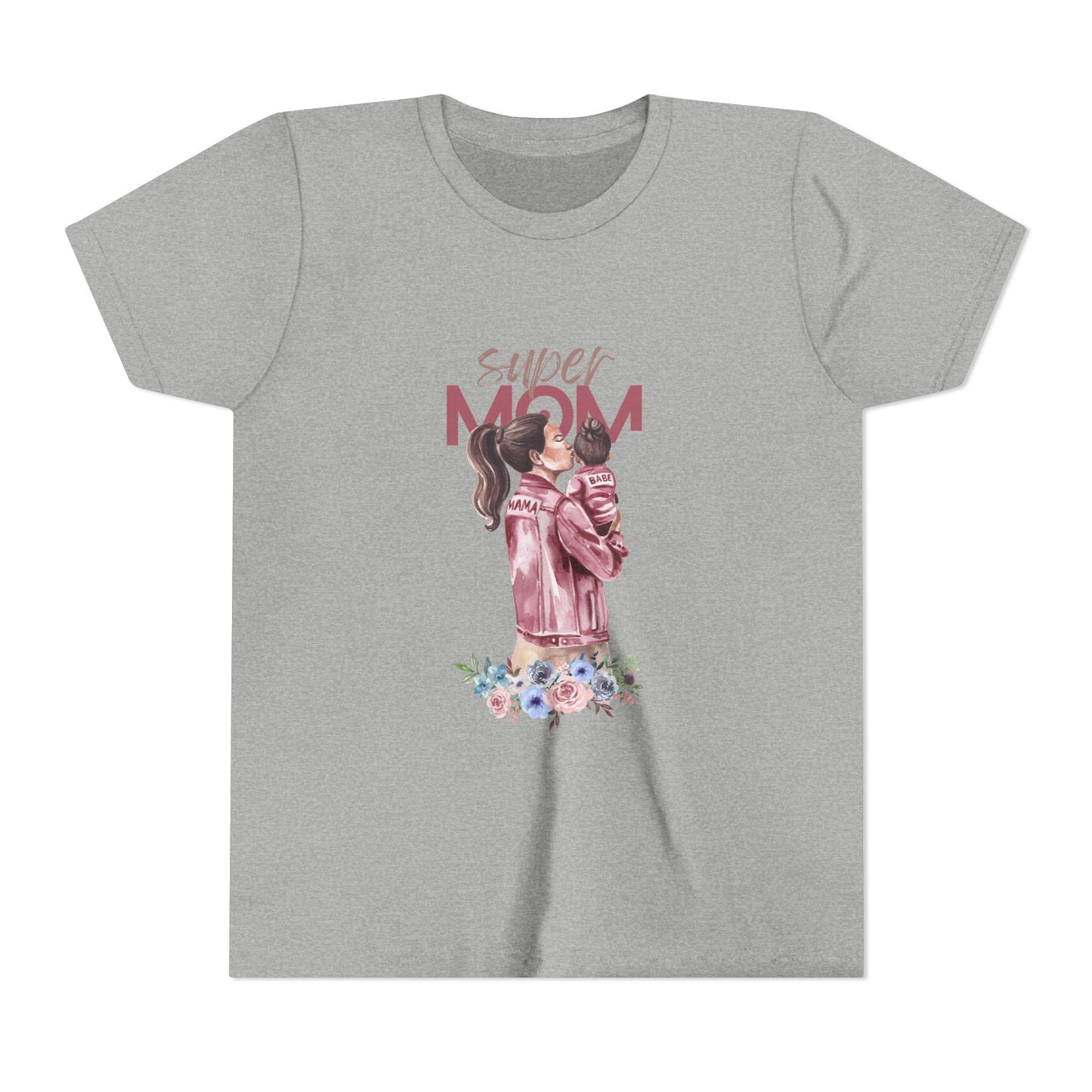 Super Mom Youth Short Sleeve Tee - Perfect Gift for Loving Moms