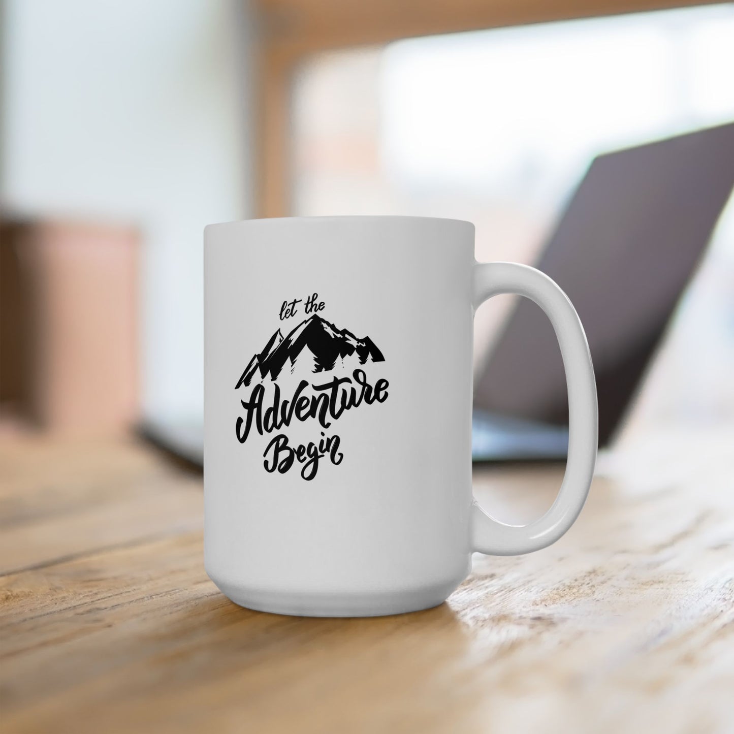 Adventure Awaits Ceramic Mug - Perfect for Coffee Lovers and Outdoor Enthusiasts