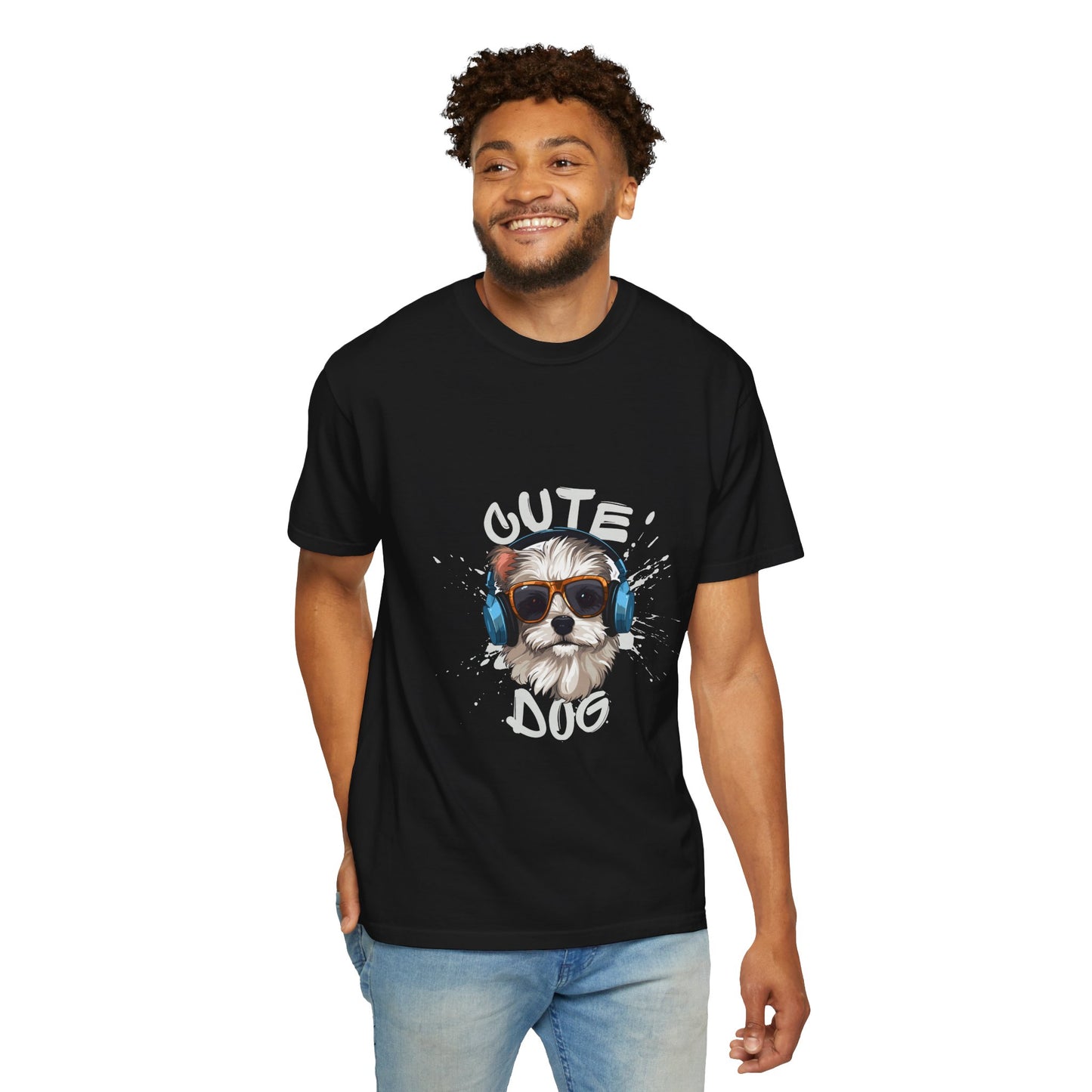 Cute Dog Unisex Garment-Dyed T-Shirt - Perfect for Pet Lovers