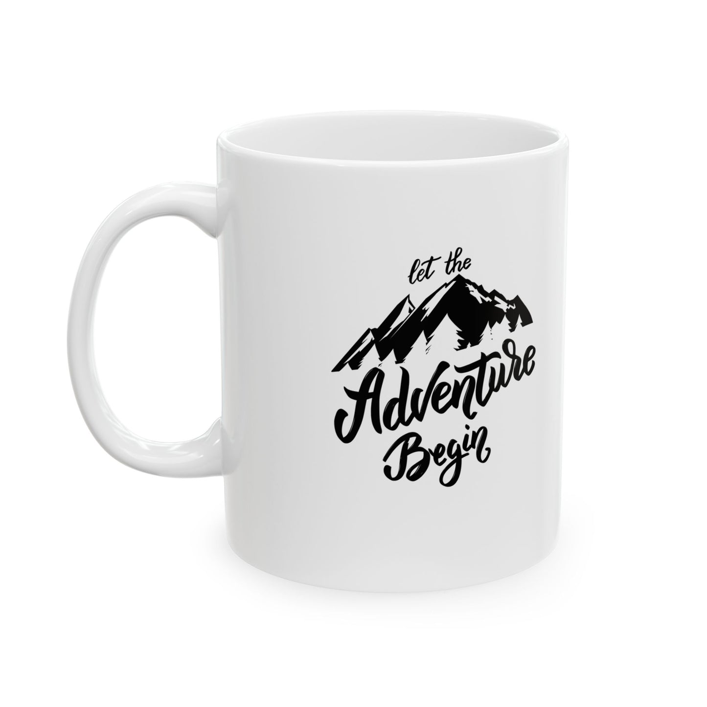 Adventure Awaits Ceramic Mug - Perfect for Coffee Lovers and Outdoor Enthusiasts