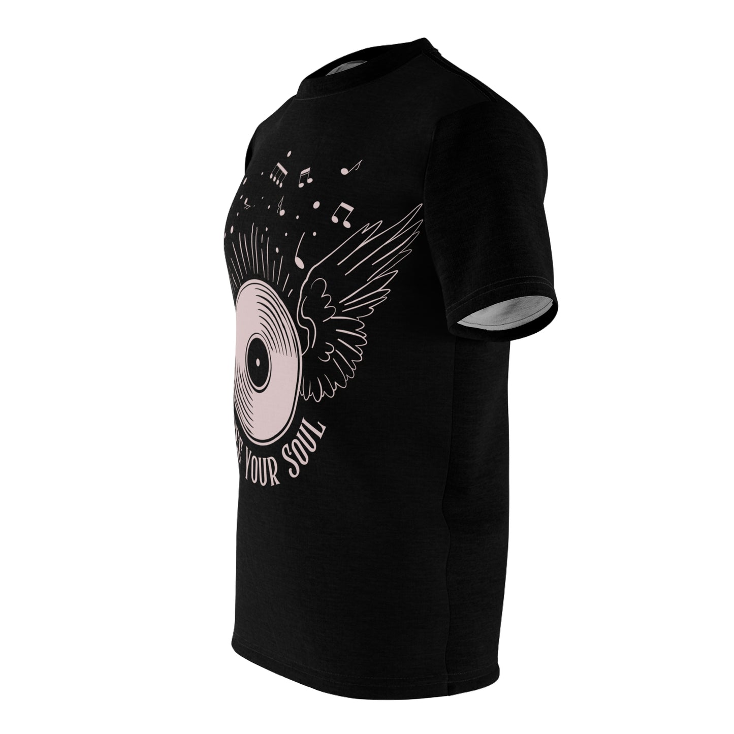 Music-Inspired Unisex Cut & Sew Tee - 'Free Your Soul' Graphic T-Shirt