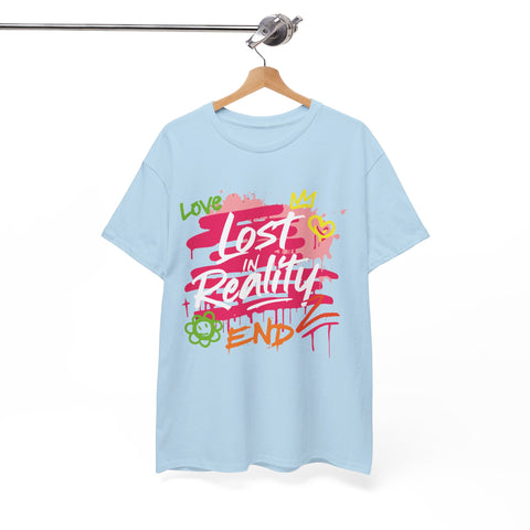 Lost in Reality Unisex Heavy Cotton Tee - Trendy Graphic T-Shirt for Casual Style