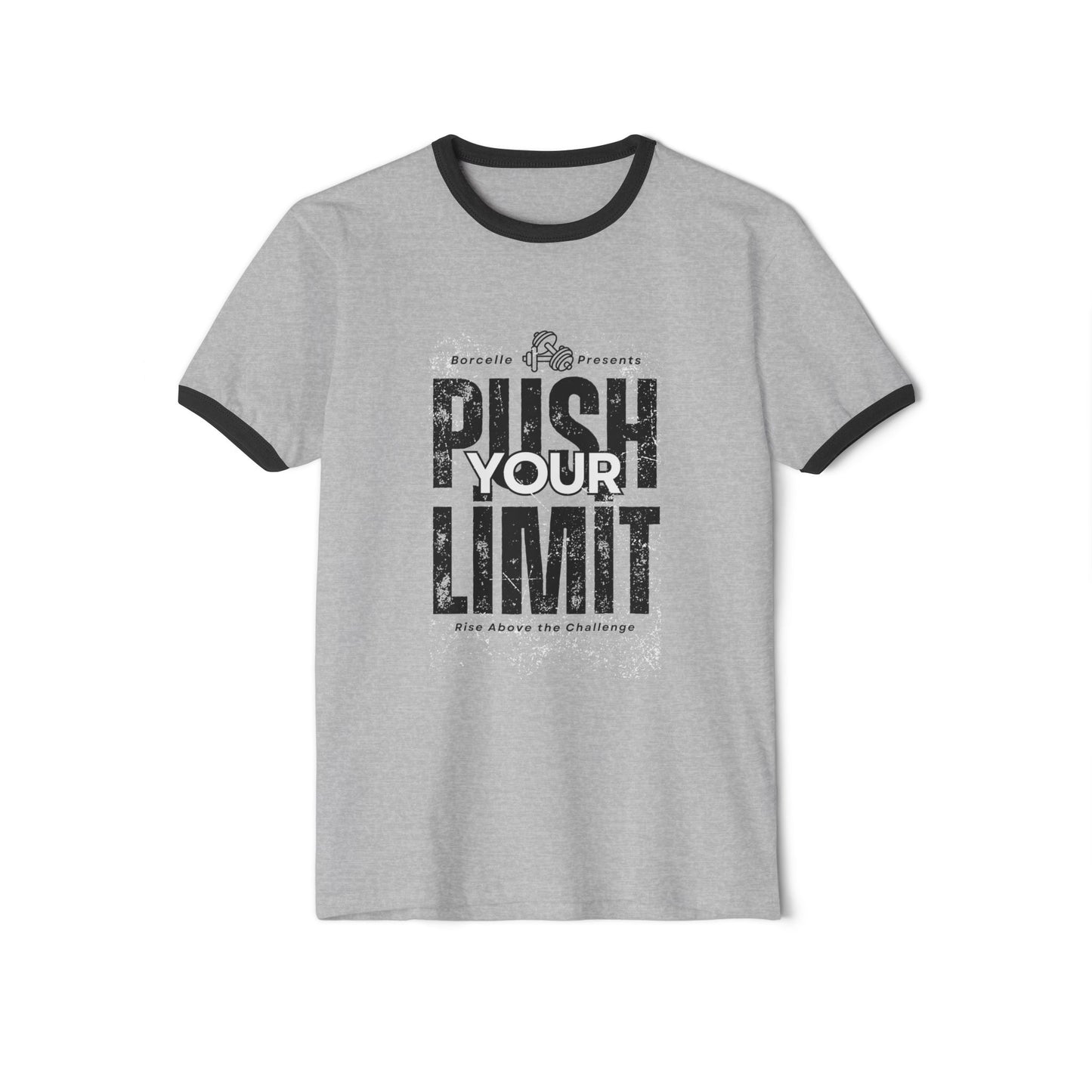 Motivational Ringer T-Shirt - "Push Your Limit" for Fitness Enthusiasts