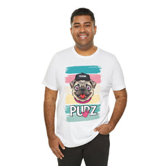 Funny Pug Team Tee - Unisex Short Sleeve Jersey T-Shirt